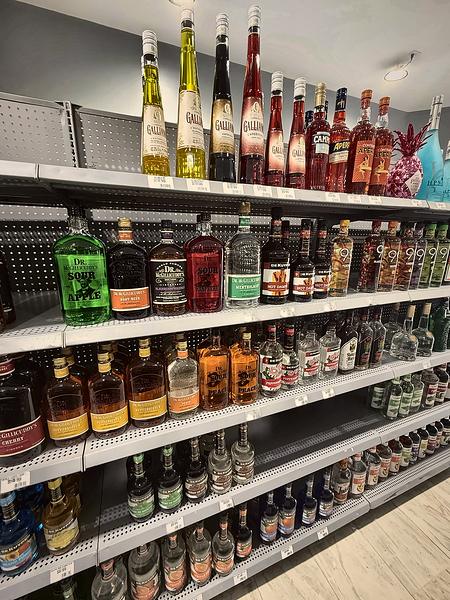 Aisle of cordials and liqueurs